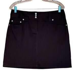 Women's Ann Taylor Loft Brown Cotton Mini Skirt, Size 8, EUC